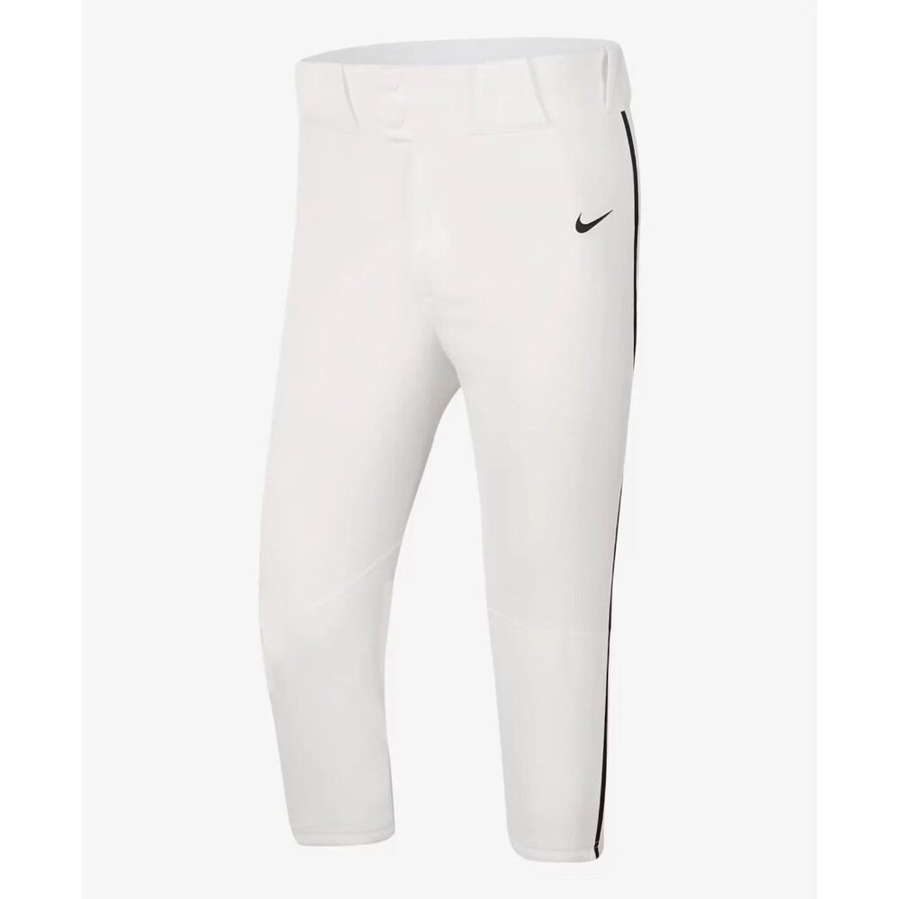 Nike Vapor Select High Black Piped 3/4 Baseball Pant Men's L White BQ9021-106